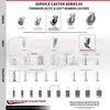 Service Caster 3 Inch Thermoplastic Rubber Wheel 1/2 Inch Threaded Stem Caster with Brake SCC SCC-TS05S310-TPRS-SLB-121315